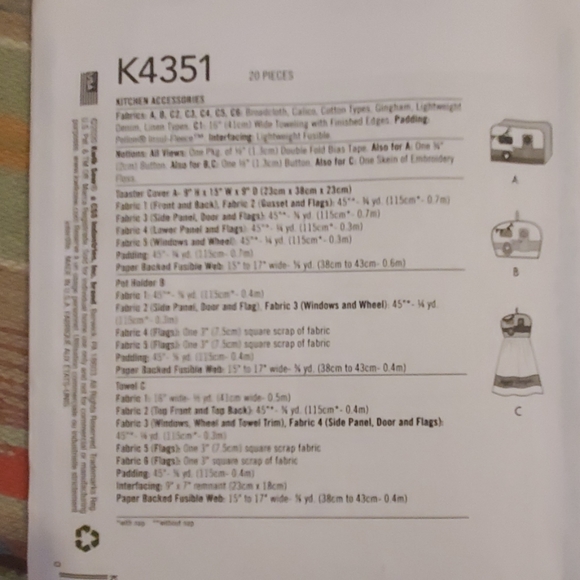 Kwik sew pattern k4351 - Picture 2 of 2